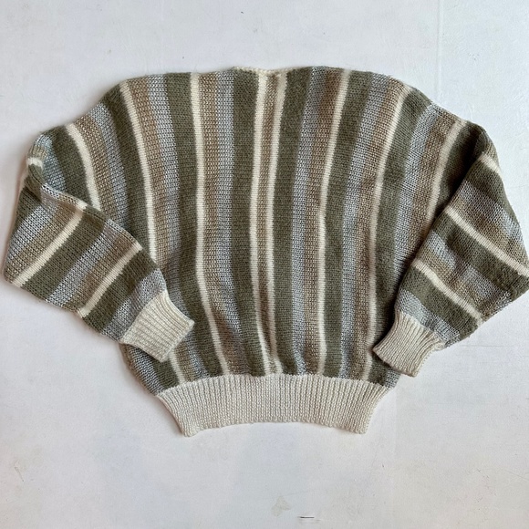 Vintage 80s Angora Blend Metallic Wrap Sweater - Picture 4 of 6